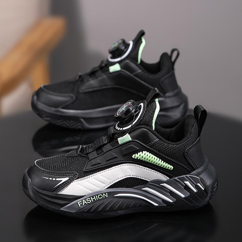 Herbst 2025 Kinder-Sportschuhe: Drehbare Schnalle, rutschfeste, verschleißfeste Laufschuhe für Jungen und Mädchen