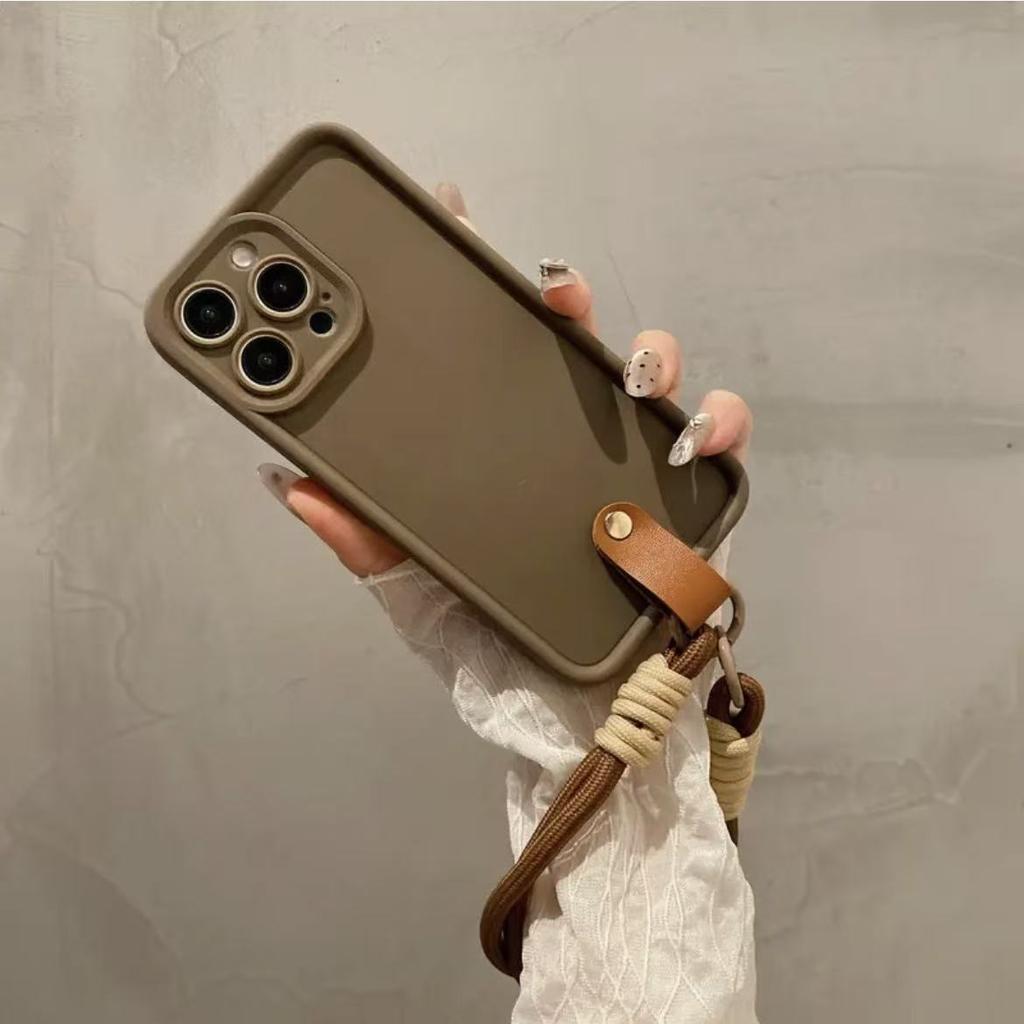 Couple simple application iphone17pro mobile phone case Apple 15 hand rope 14 foreign trade 13promax new 16X