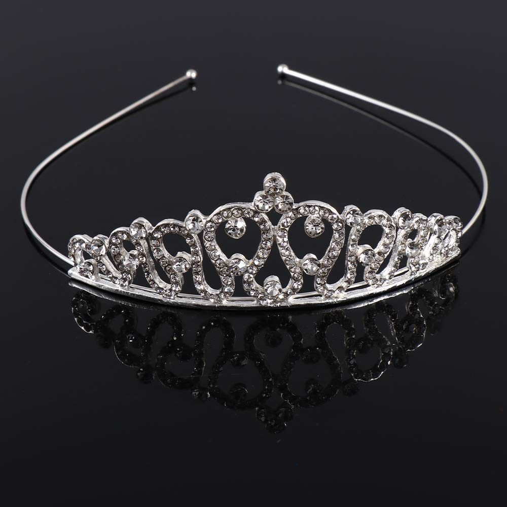 Princess Headpieces Headdress Children Tiaras Kids Hairbands Head Jewelry Rhinestone Crystal Crown