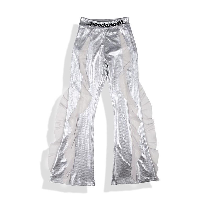 Girls' Sequin Tassel Jazz Dance Outfit - Mesh Long Sleeve & Pants Set for Street & Performance