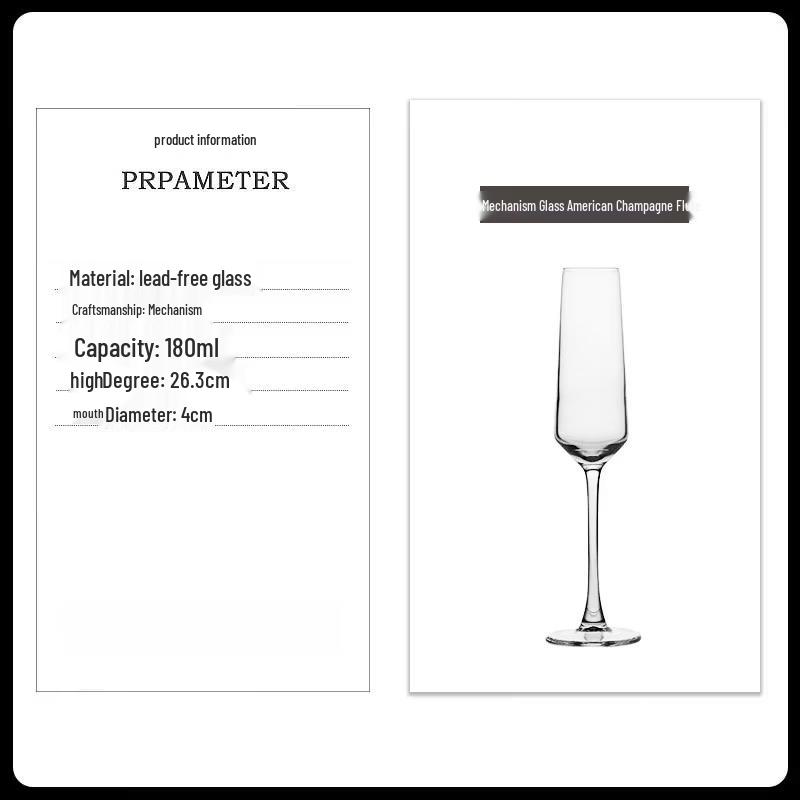 LISM European Style Champagne Flutes