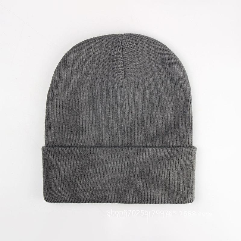 Unisex Fluorescent Knit Beanie - Winter Acrylic Wool Hat, In Stock M 56-58cm