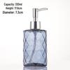 Colored Glass Press-Type Refillable Bottle for Lotion, Hand Soap, Shampoo, or Shower Gel