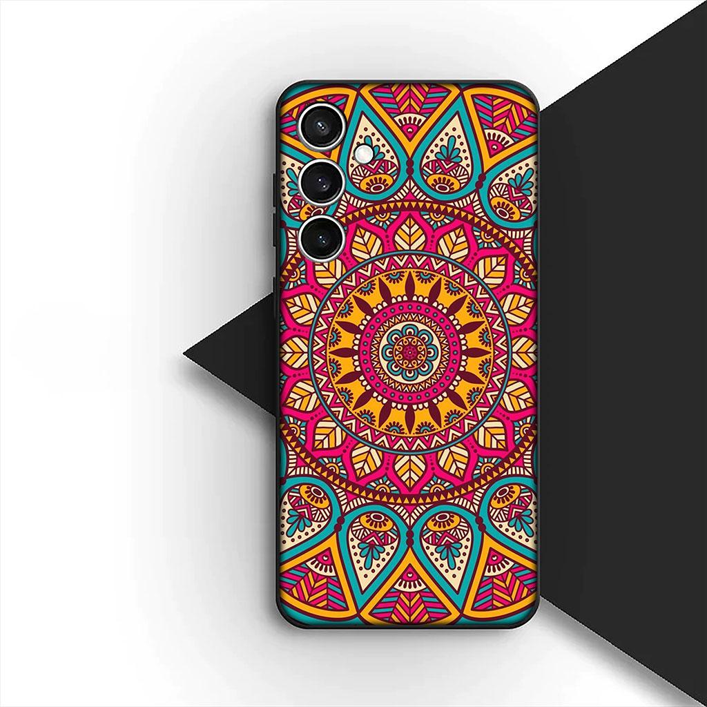 Cover for Motorola Moto G86 G57 E14 E15 G14 G34 G35 G84 G24 A54 G15 Power E22 Case Floral Paisley Mandala flower Wood Texture