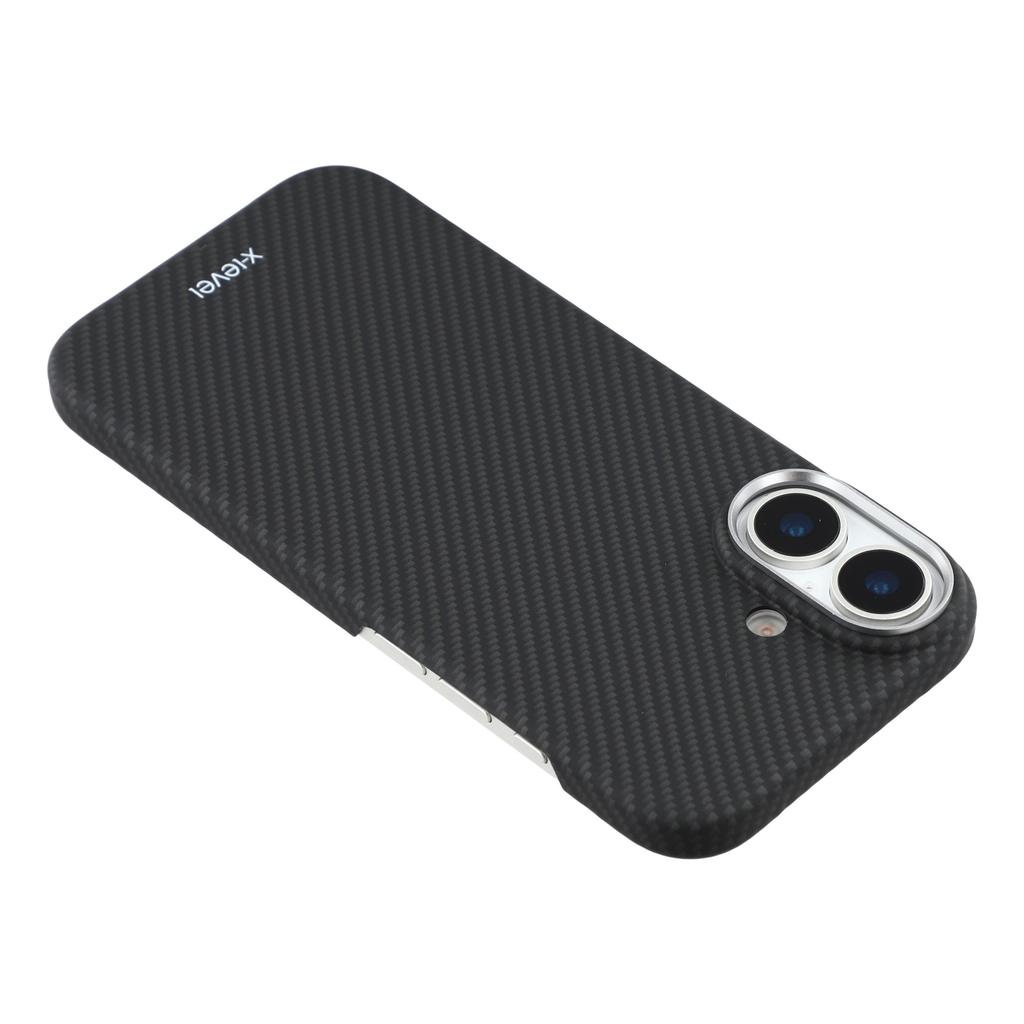 X-LEVEL For iPhone 17 Case Carbon Fiber Texture Hard PC Phone Cover Anti Shock