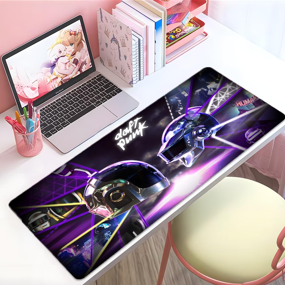 Cool Electronic Band Ddaft Punk Mouse Pad Large Thick Desk Pad Stitched Edges Gaming Mouse Mat For Pc