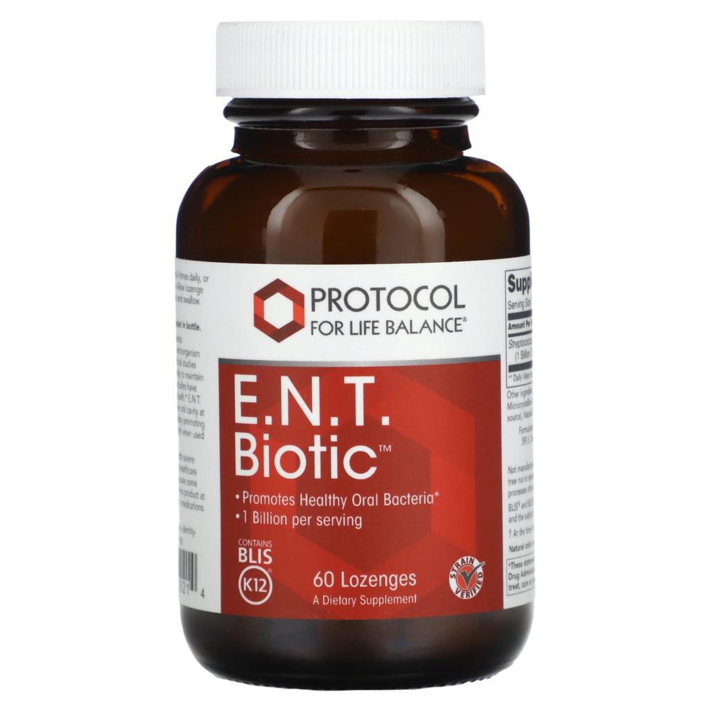 ENT Biotic, 60 Lozenges (5 Billion Per Tablet)