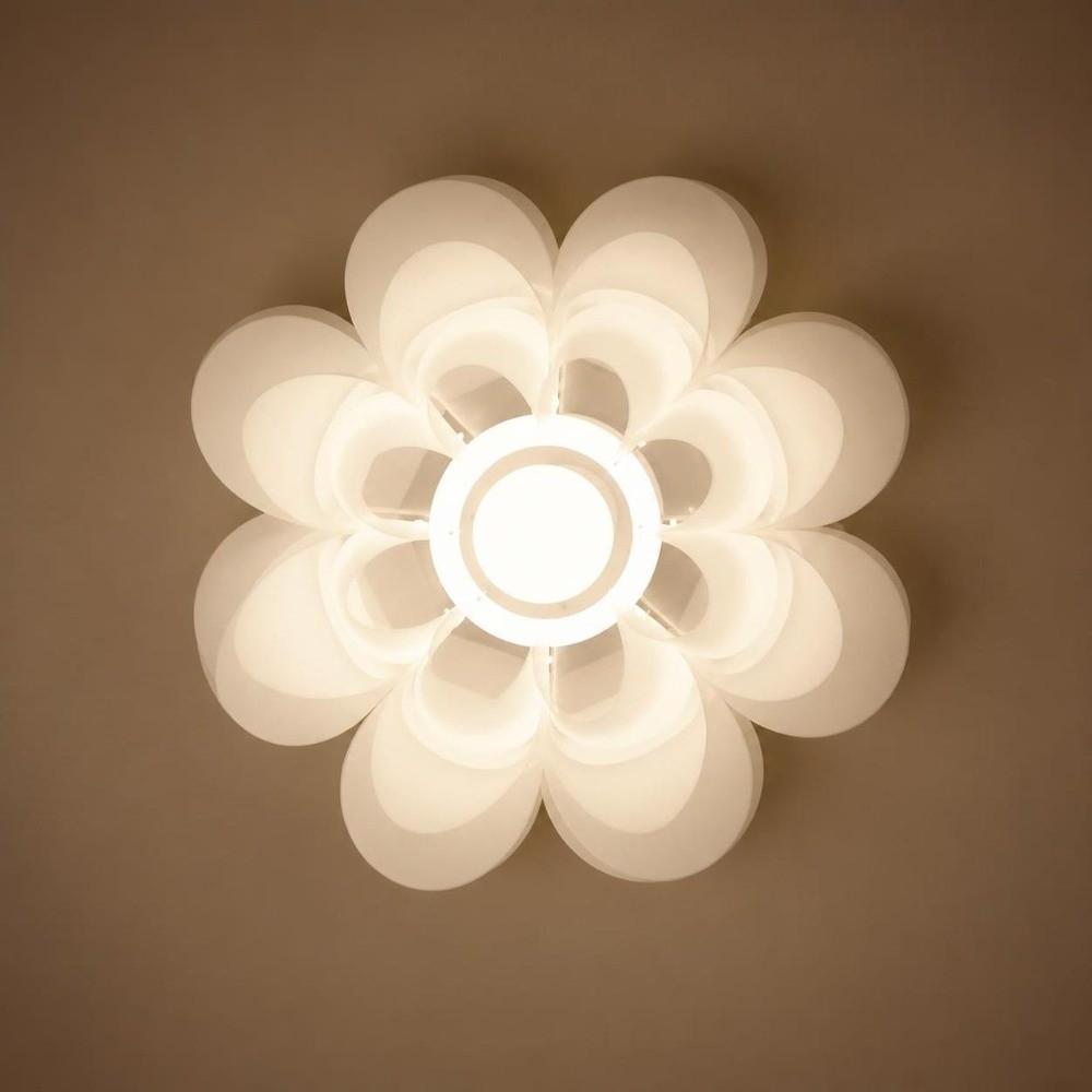 Lotus Flower Ceiling Light Flower Hand-Crafted Pendant Light Fixture White Color Flower Design Ceiling Light Fixture Office