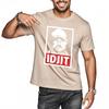 Mens Top Graphic Basic T Shirt Man Pointing To Idjit Short Sleeve Essential Teeshirts Retro Cotton Unisex Tshirt