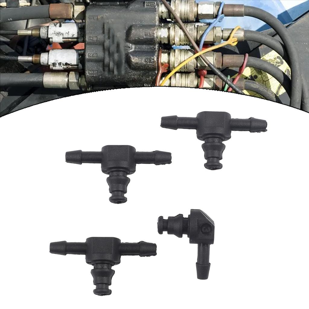 Fuel Flow Connector Diesel Injector Connector Engine Repair BLACK Efficient Fuel Flow Connectors Stable Structure