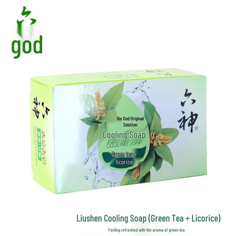 

Liushen Cooling Soap, Green Tea & Licorice, 5 x 108g Bars