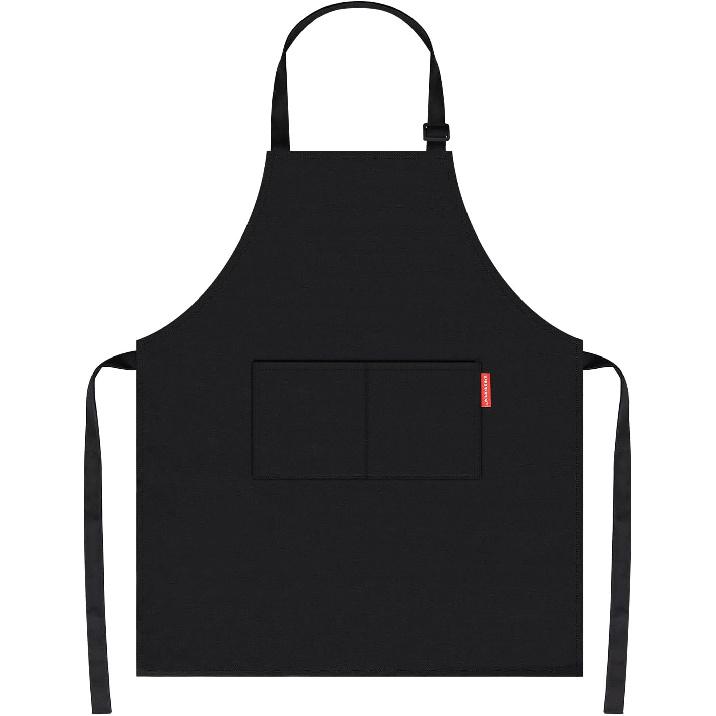 Chef Apron for Men Women with 2 Pockets,100% Cotton Kitchen Cooking BBQ Apron with Adjustable Neck,Unisex Black Apron