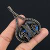 Labradorite Pendant, Handmade Gemstone 999 Copper Wire Wrapped Pendant Antique Jewelry, For Gift Silver Jewelry