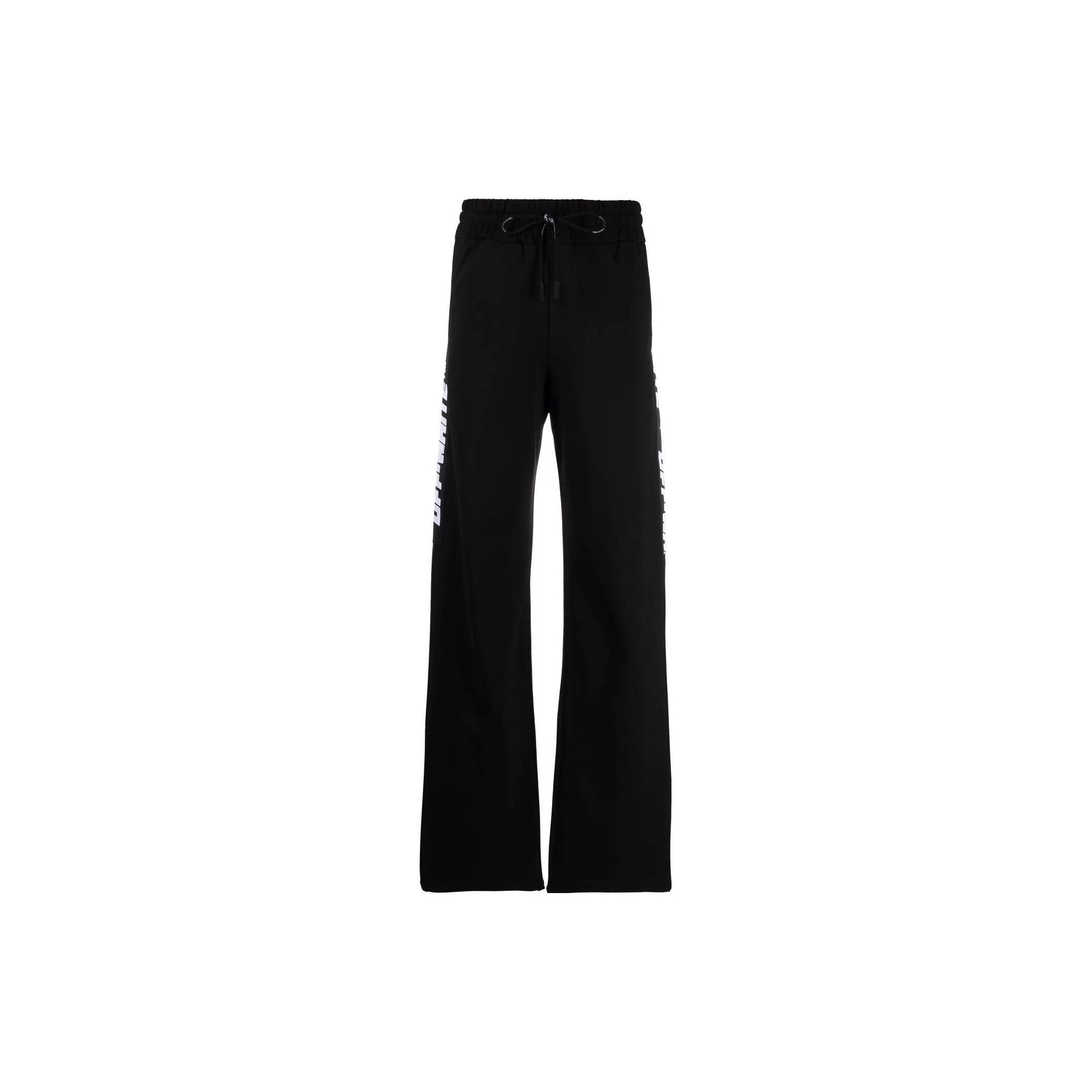 

Off-White Logo Print Drawstring High-Waist Slim Fit Straight Knit Sweatpants Regular Fit Women Bottoms Black OWVI010C99JER0011000