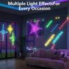 Smart Curtain Lights Curtain String Lights Waterproof DIY Color Pattern Text Music Sync for Xmas Indoor Outdoor Backdrop Decor