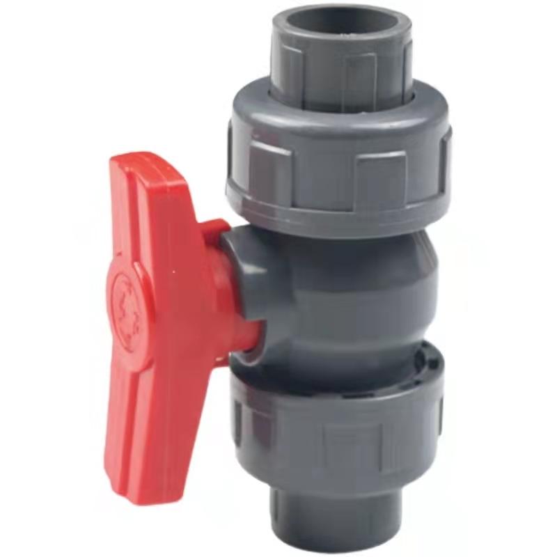 1pcs PVC Double-By-Link Ball Valve DN20-110 for Water Systems