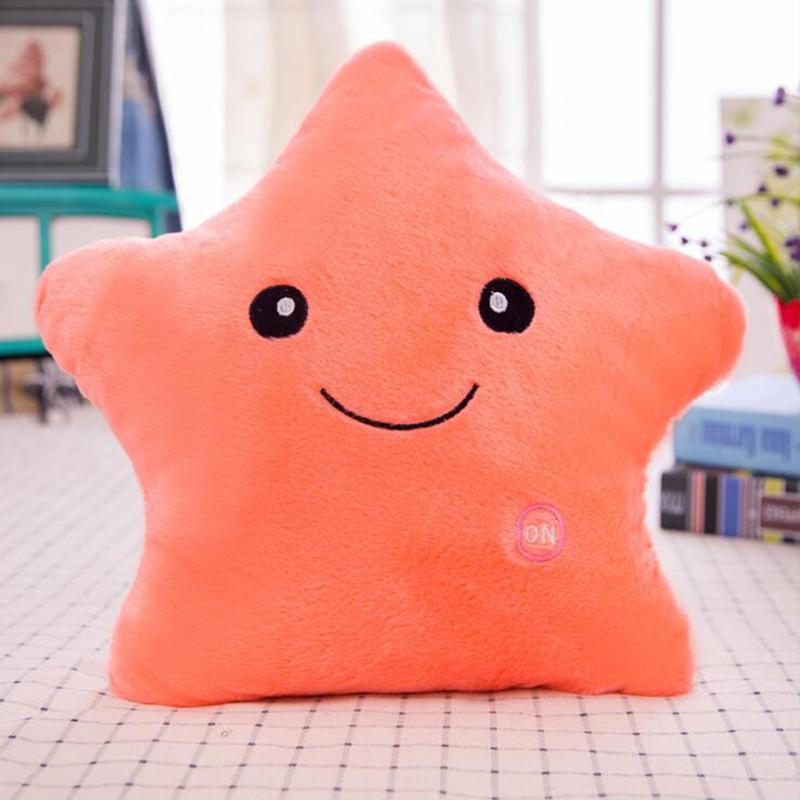 

Нетоксичная Светящаяся Подушка Звезда Подушка-Подушка Разноцветная Светящаяся Подушка Плюшевая Кукла Звезда Сердце Лапа Медведя Светодиодные Игрушки Для Детей Детские Рождественские Подарки