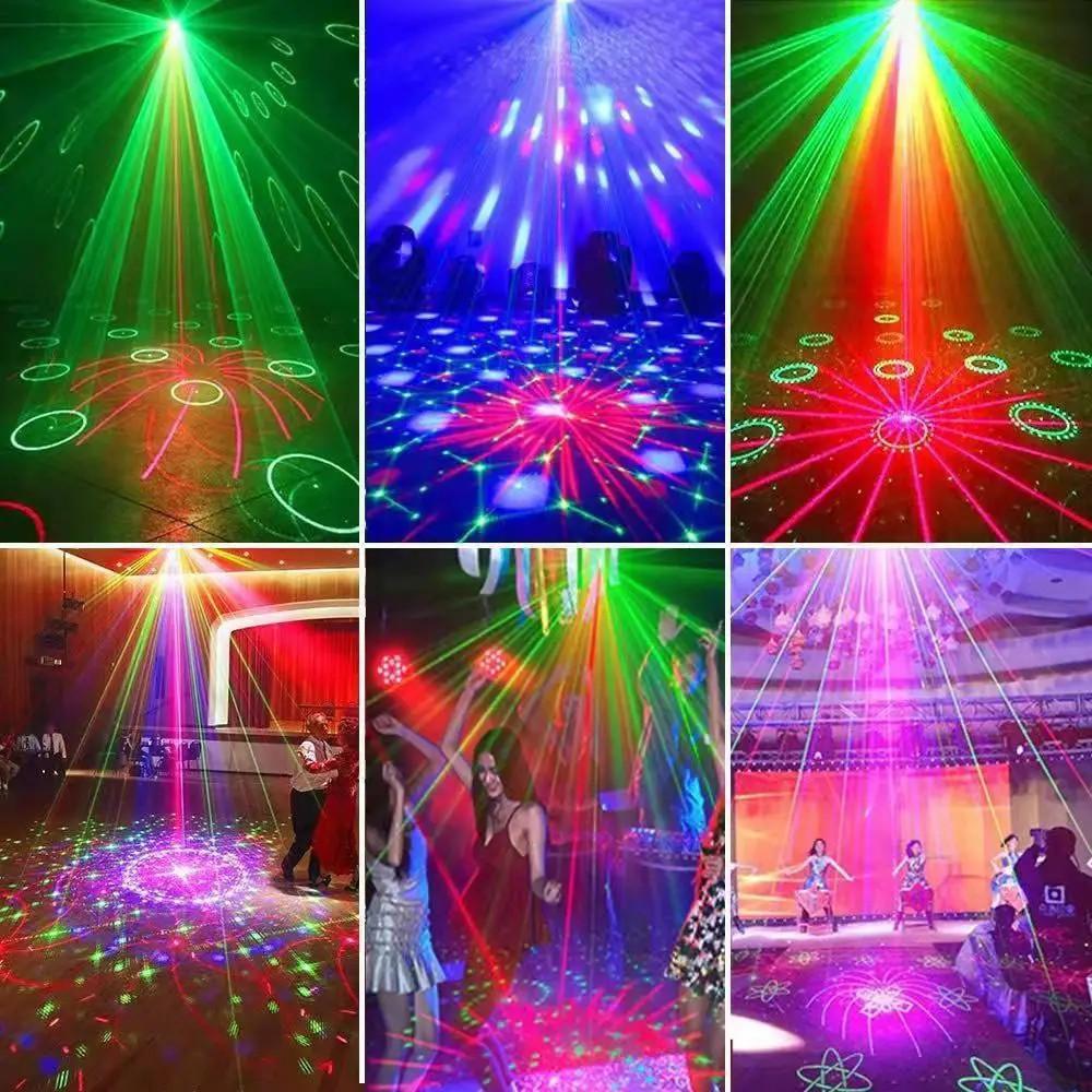 72 Pattern Disco Lights Stage Light Portable DJ Party Laser Light Projector Party Club Home Holiday Decoration Lights