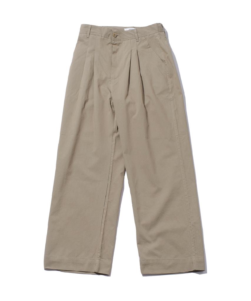 LUE PROJECT Double Line Basic Slacks - Beige