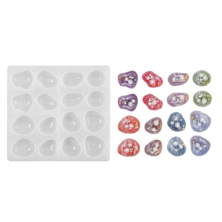 Flexible Silikonform Leicht lösende Form Anhängerform für künstlerische Schmuckherstellung mit verschiedenen geometrischen Formen