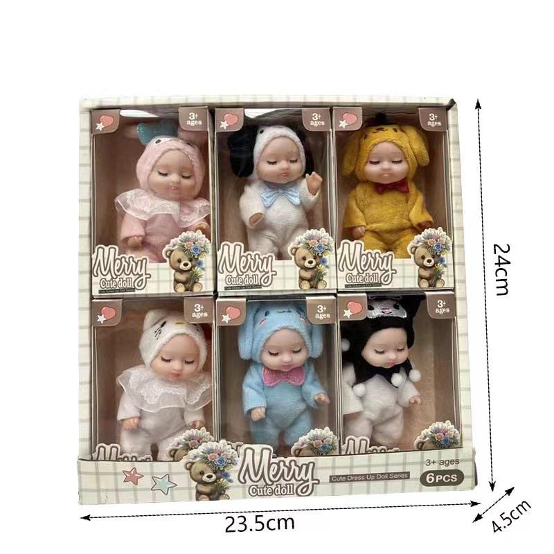 Miniature Sleeping Reborn Doll PVC Vinyl Kids Toy Gift Box