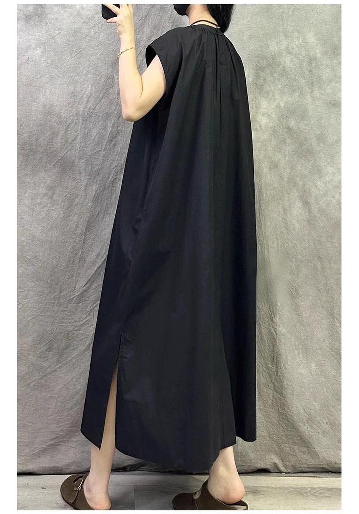 Elegante Vestido de Verano Retro Francés - Tallas Grandes, Corte Holgado, Favorecedor y Elegante