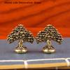 1Pc Chinese Style Brass Fortune Tree Ornaments Potted Tree Ingot Tree Retro Lucky Ornaments Living Room Office Desktop Sculpture