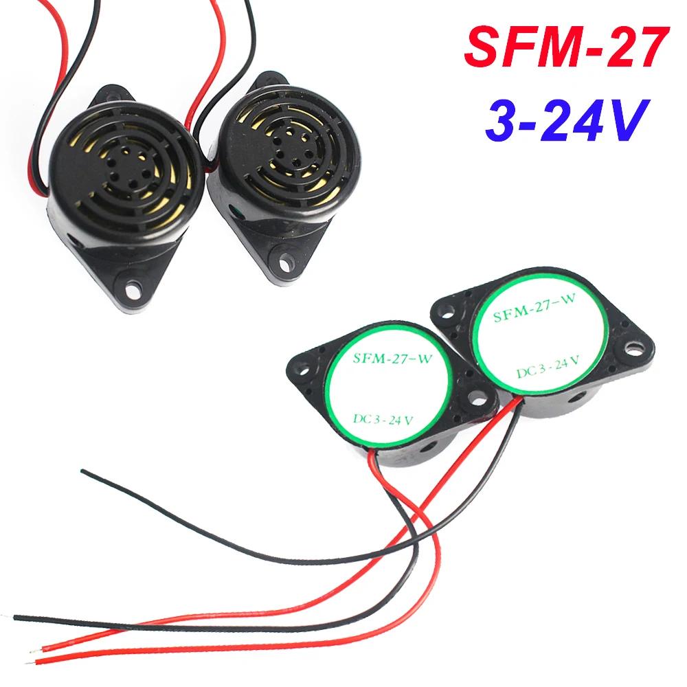 5/10pcs SFM-27 95DB Alarm High-decibel 3-24V  Electronic Buzzer Active Buzzer Beep Alarm Intermittent Continuous Sound SFM27
