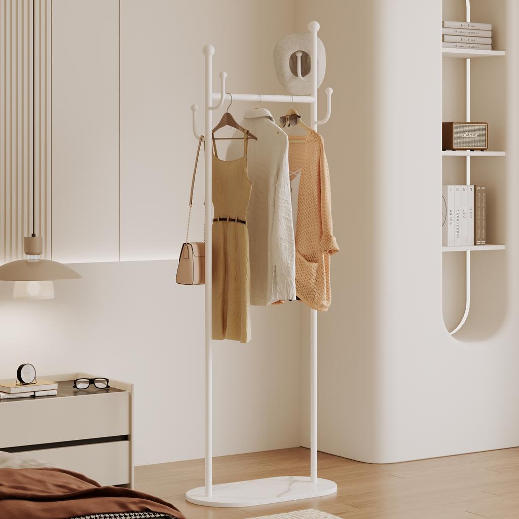 Simple Floor Standing Clothes Rack, Light Luxury Coat Rack for Bedroom Storage, Minimalist Household Garment Rack, Freestanding
