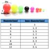 100PCS Round Mixed Color PE Plastic Stopper Beads Carp Fishing Rig Fishing Beads Fishing Lures Tackle Accessories