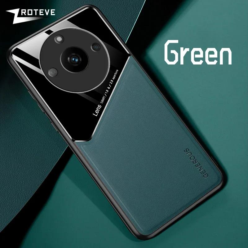 

Realme11 Pro+ Case Zroteve Leather Texture Soft Frame PC Cover For OPPO Realme 11 11x 10 Pro Plus Realme10 Realme11x Phone Cases Realme 11 Pro зелёный