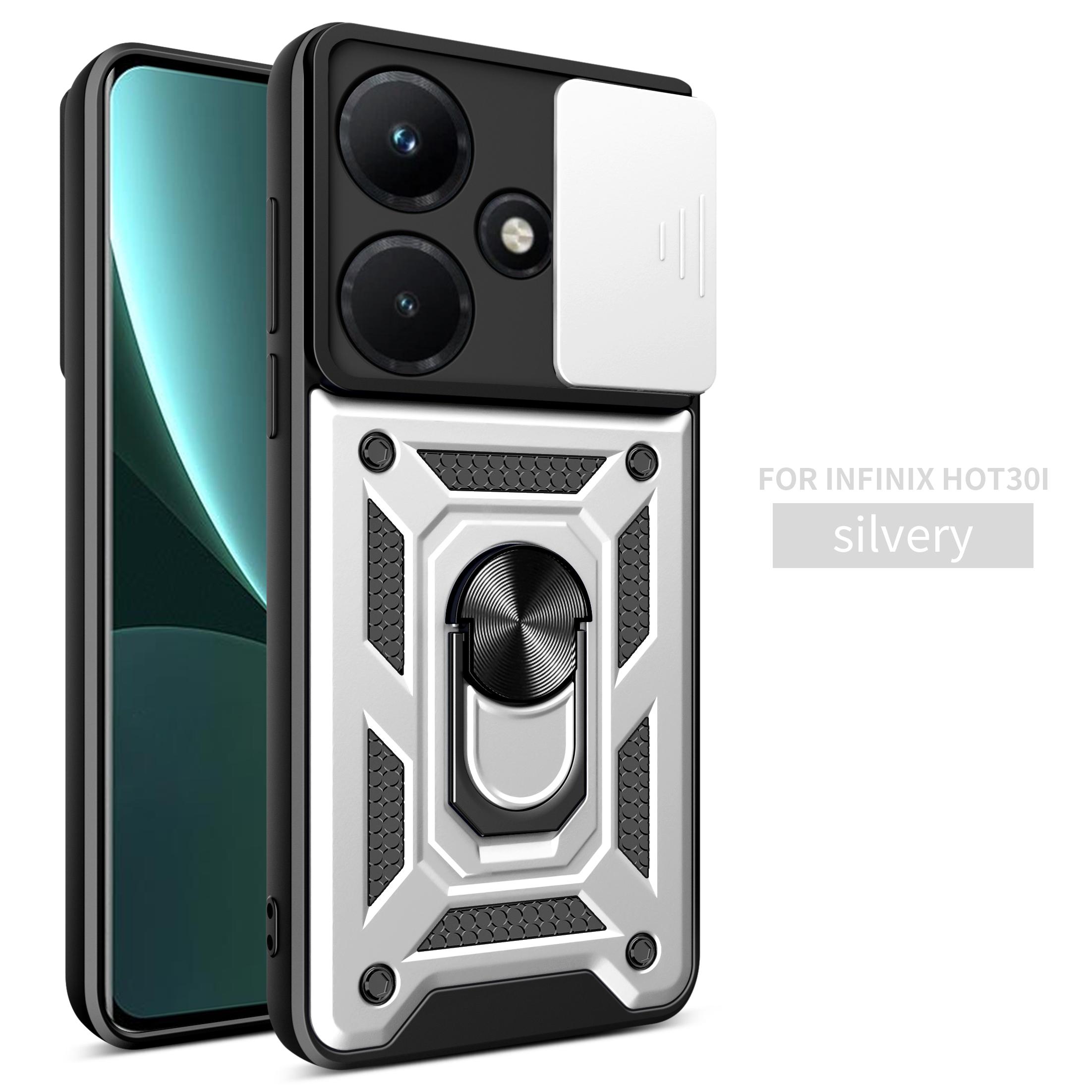 

Чехол для Infinix Hot 30 Чехол-подставка для Infinix Hot 30i Hot 30 30i Магнитное кольцо-держатель Бронированный чехол для телефона Защита камеры сдвижной крышкой Задняя крышка Infinix Hot 30