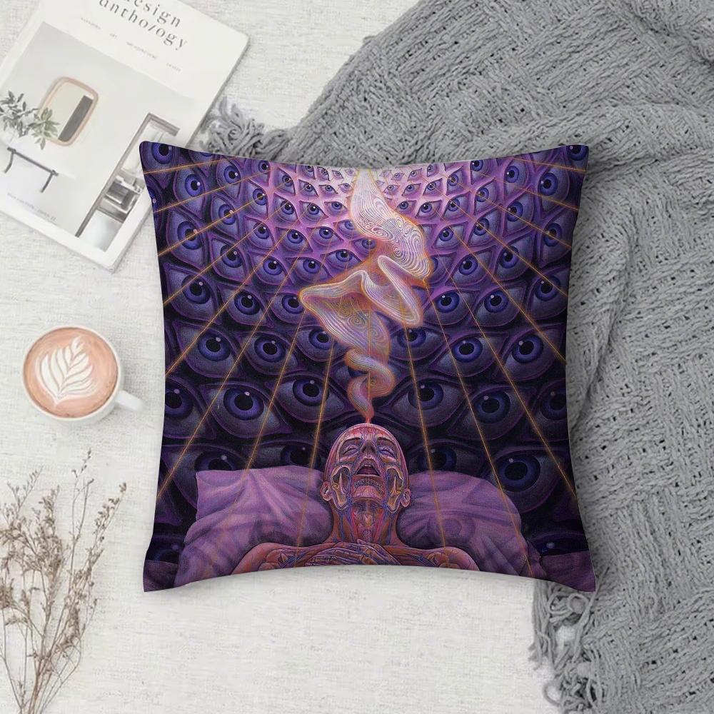 Art Alex Grey Trippy Psychedelic Pillow Case Pillow Cover Case Square For Home Use Living Room Sofa Cushion Cover Decoration