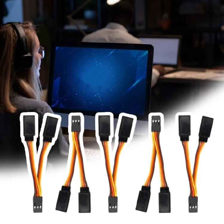 5Pcs 5cm 30Core Servo Y Extension Cord Leads Wire for Model Car and Fixed Wing Aircrafts