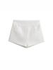 2026 Women's Slim High Waist Khaki Suit Shorts - Elegant, Straight Leg Casual Hot Pants