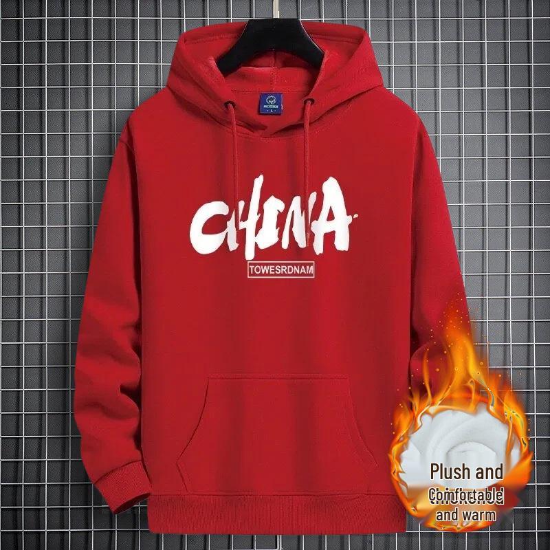 Men's Thickened Velvet Hoodie - Heavyweight Autumn/Winter Style, Warm Youth Trend, Couple Jacket