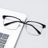 Prescription 0 -0.5 -0.75 To -6.0 Half Frame Square Nearsighted Glasses For Men Retro Anti Blue Rays Myopes Lunettes Male