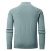 Men's Vertical Rib Knit Half-Zip Stand Collar Thick Sweater