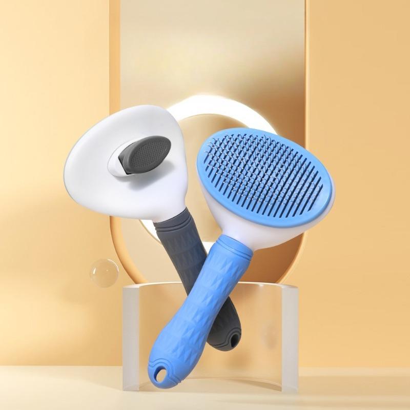 Essential Pet Grooming Tools: Cat Massage Brush, Dog Hair Removal Brush, Stainless Steel Needle Pet Comb