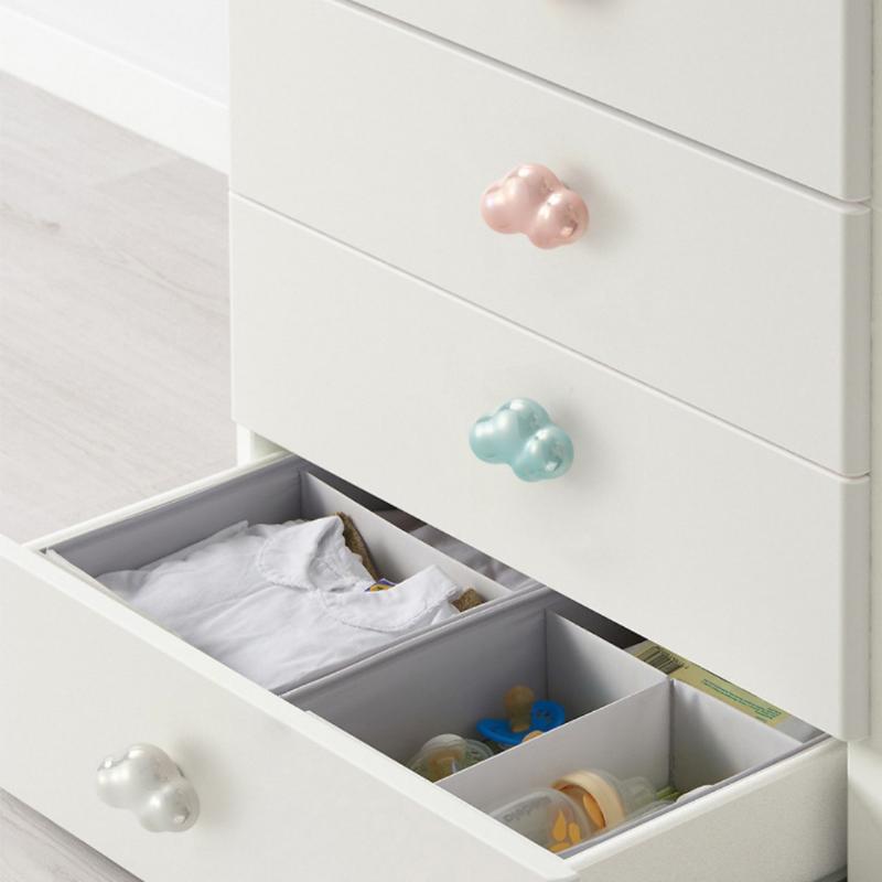 Manopole per Mobili a Forma di Nuvola in Ceramica Finitura Madreperla Iridescente Pomelli Colorati per Cameretta Bambini Armadio da Cucina Comodino Guardaroba