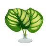 Reptiles Clear Suction Cup Artificial Plant Accent, Colorful Plastic Habitat Display Accessory for Enclosure Styling Use