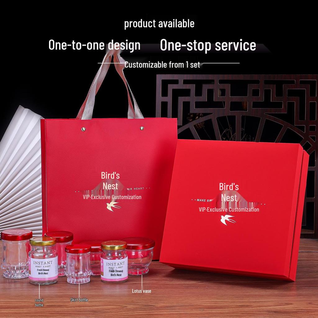 Freshly Stewed Bird's Nest Gift Box - Ready-to-Eat, 3/5/6 Bottles (75ml/100ml) - Premium Business Gift Packaging