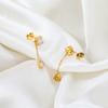 Fenny High End PVD 18K Gold Plated No Fade Elegant Chain Tassel Zirconia Hoop Earring Stainless Steel Fashion Jewelry