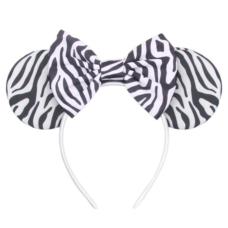 Trip Mickey Ears Headband For Girls Women Sequin Castle 5"Bow Hairband Festival Party Cosplay DIY Hair Accessories