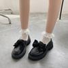 Neue Mary-Jane-Schuhe für Damen im Frühling mit Schmetterlingsknoten, flache Slip-on-Plateau-Kleid mit Absatz, Lolita-Schuhe für Frauen, Studentinnen-Pumps