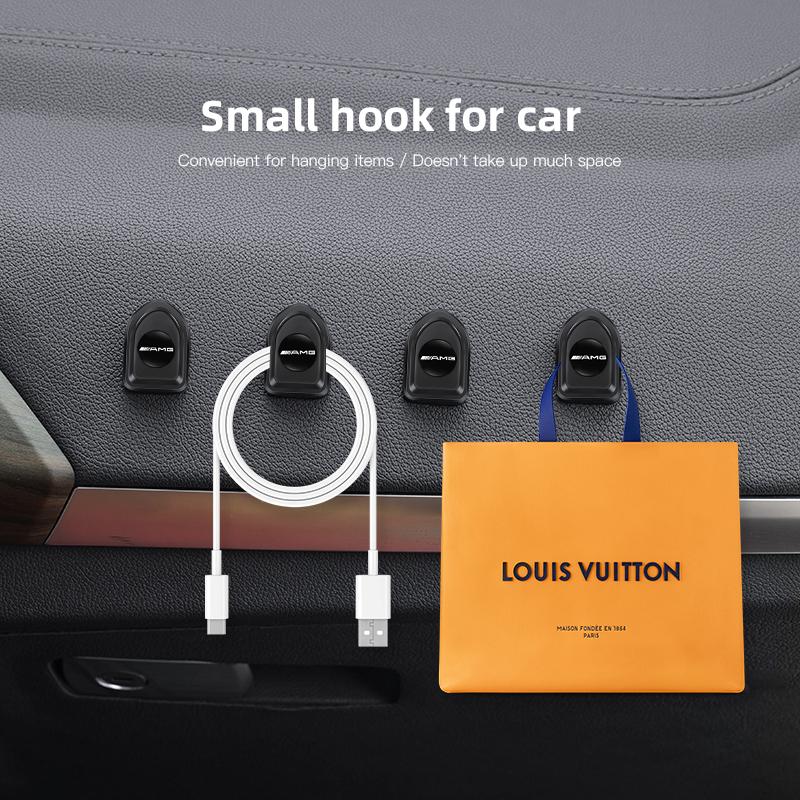 For Mercedes Benz AMG A B C E G CLA W211 W203 W204 C260 E300L A200L GLC3 Multifunctional Car Mini Sticky Hook Self Adhesive Hook