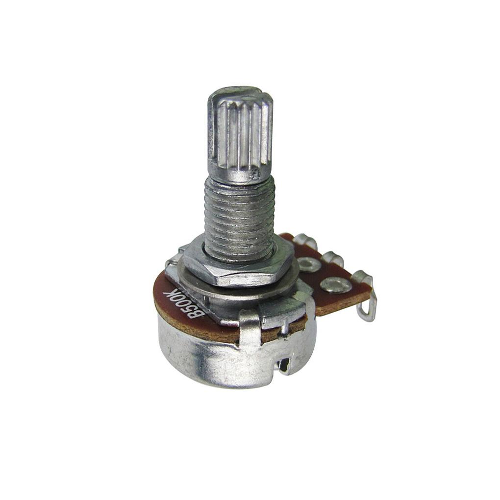 FLEOR 50pcs Mini Guitar Potentiometers Guitar Parts 250K /500K Pots 18-Spline for Electric Guitar Bass