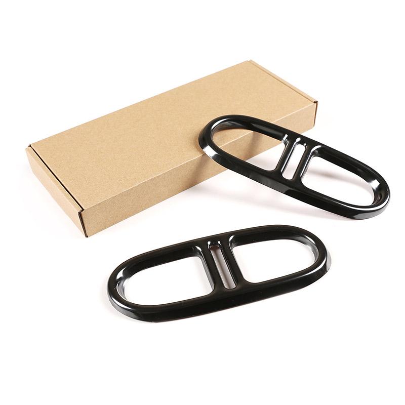 For Mercedes-Benz GLA H247 4WD 20-21 Stainless Steel Rear Bumper Dual Exhaust Pipe Trim Exhause Cover Car Accessories