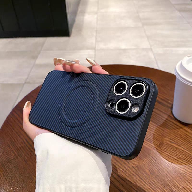 Für Nothing Phone 4A Pro Luxuriöses mattes Silikon-Handyhülle Für Nothing Phone 3A Pro 3A Lite Carbonfaser-Rückseite Magnetische Hülle