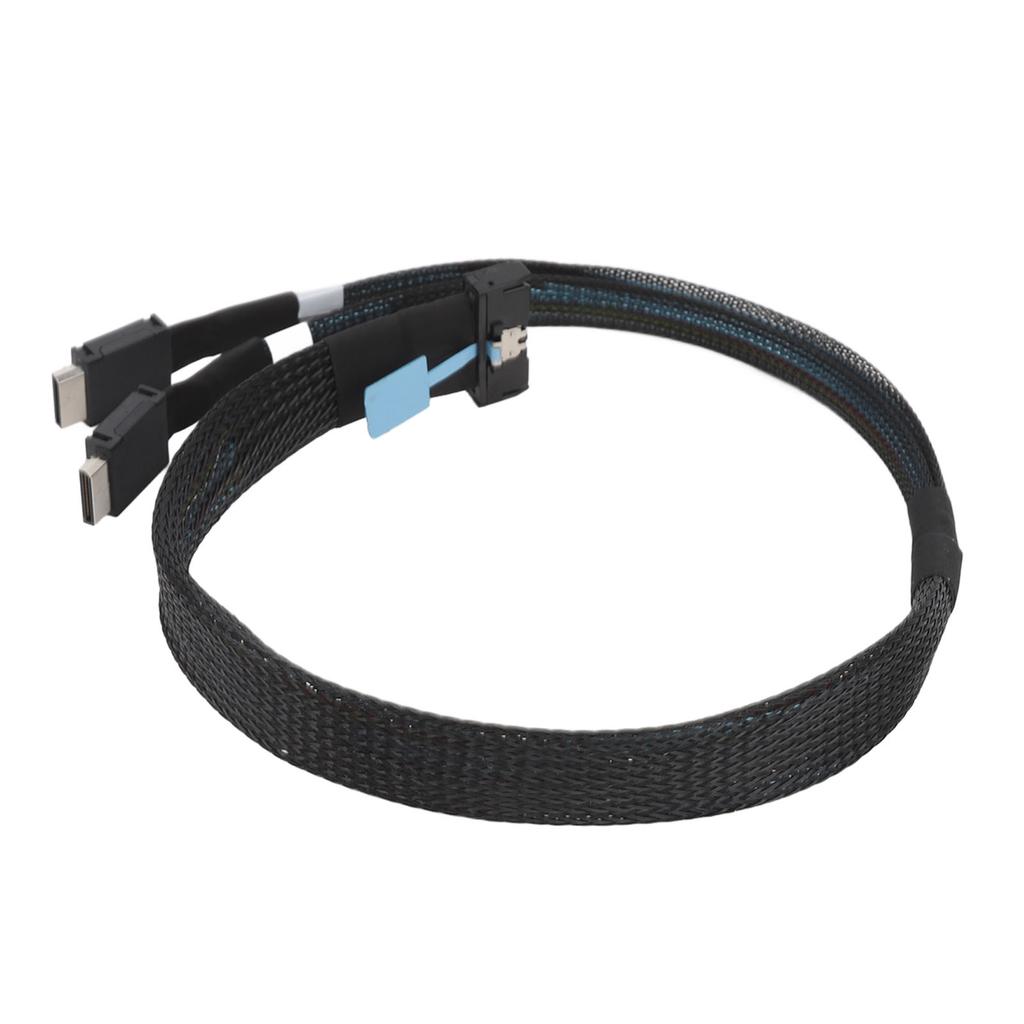 8i to Oculink SFF 8611 4i Cable PCIe 5.0 32GTs for MCIO X8 to 2 SFF 8611 Cord for Server Data